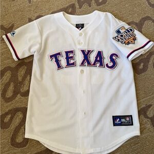 Texas Kids White Baseball Jersey - World Series 2010